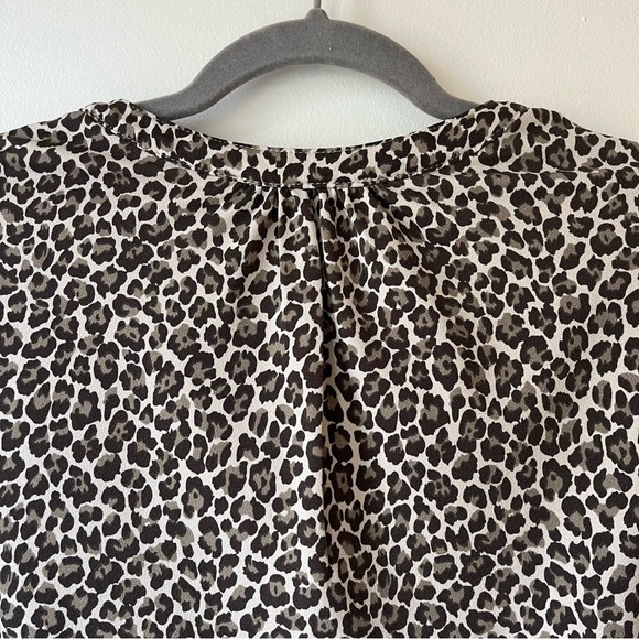 Jasmine & Juliana Leopard Print tunic top small animal print 3/4 sleeve blouse - Picture 9 of 11